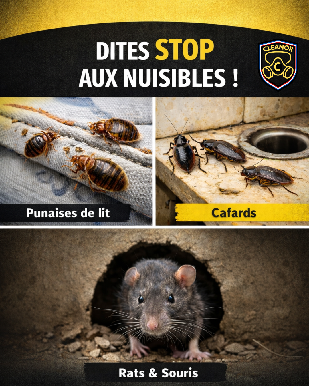 Traitement des insectes nuisibles avec CLEANOR